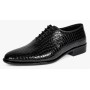 Pantofi eleganti barbati din piele naturala Havana Croco Lac Negru